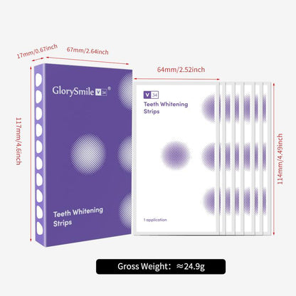 Whitening Teeth Nano StripWhitening Strips, 7-day treatment (7 Packets - 2 Strips per pack)- Enamel-Safe Strips for Sensitive Teeth - Non-Slip, Dry Strip Technology