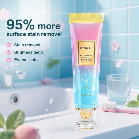 [Pack of 3, each only ¥10]Niacinamide Whitening Toothpaste  ,Cleaning your teeth and making you shine,for adults,flouride free.