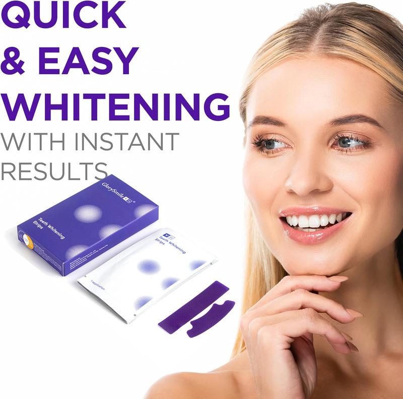 Whitening Teeth Nano StripWhitening Strips, 7-day treatment (7 Packets - 2 Strips per pack)- Enamel-Safe Strips for Sensitive Teeth - Non-Slip, Dry Strip Technology
